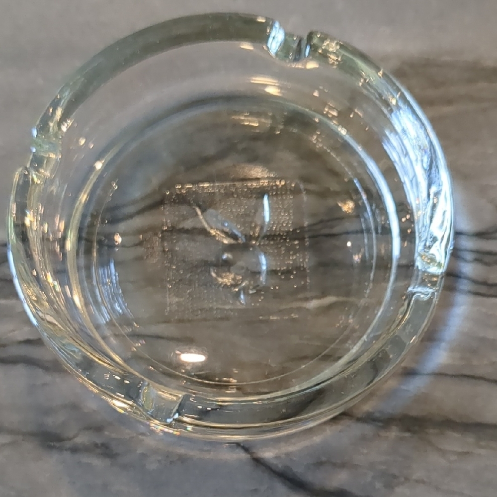 PLAYBOY Clear Glass Ashtray